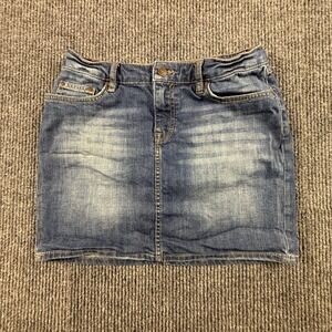 HM LOGG Womens Size 8  Denim Mini Skirt Medium Wash Blue Casual Jean Skirt